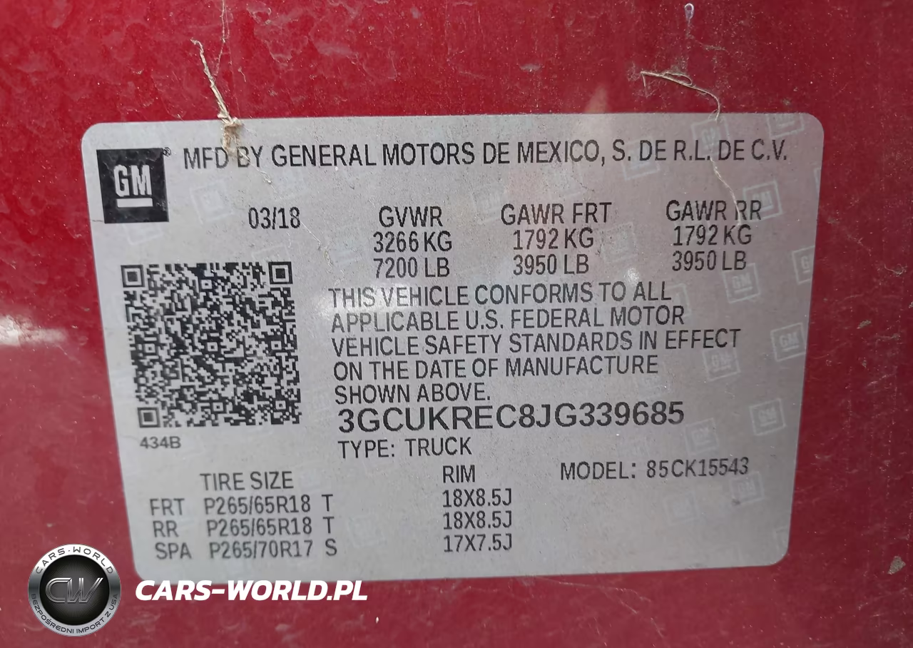 2018 Chevrolet Silverado 1500 2Lt VIN:3GCUKREC8JG339685 - 9