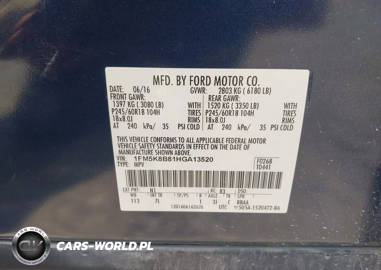 2017 Ford Explorer VIN:1FM5K8B81HGA13520 - 9