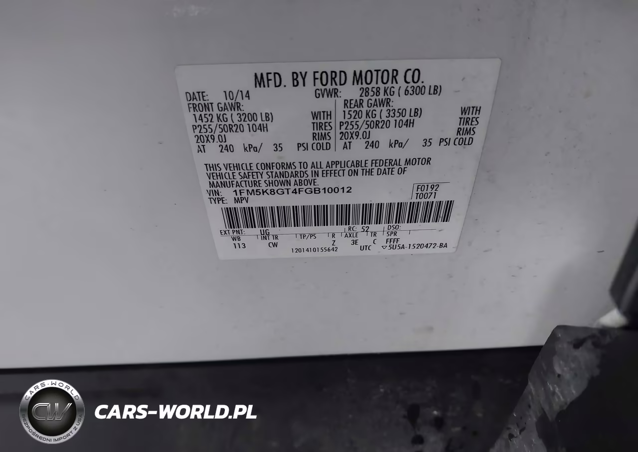 2015 Ford Explorer Sport VIN:1FM5K8GT4FGB10012 - 9
