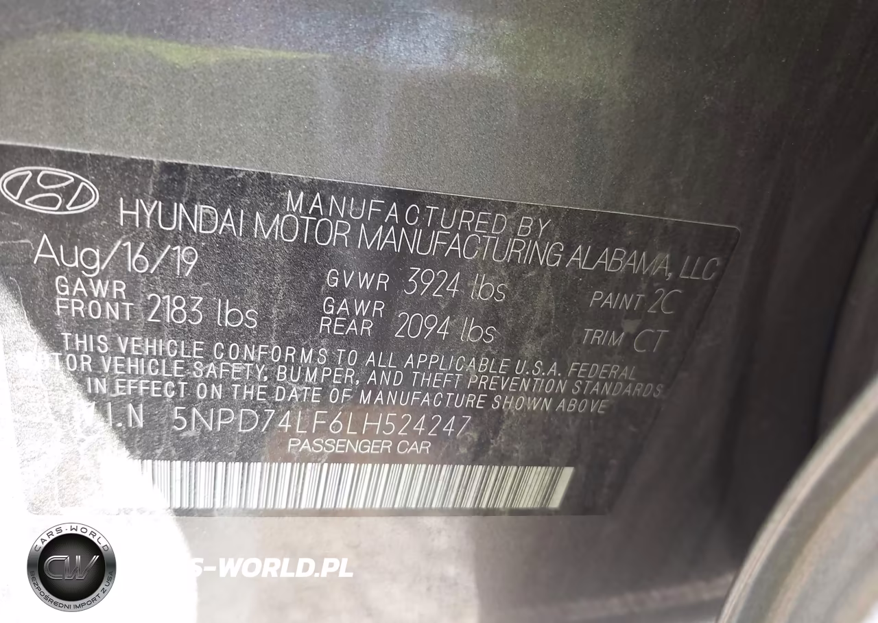 2020 Hyundai Elantra Se VIN:5NPD74LF6LH524247 - 9