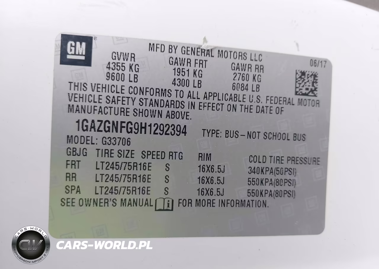 2017 Chevrolet Express 3500 Ls VIN:1GAZGNFG9H1292394 - 9