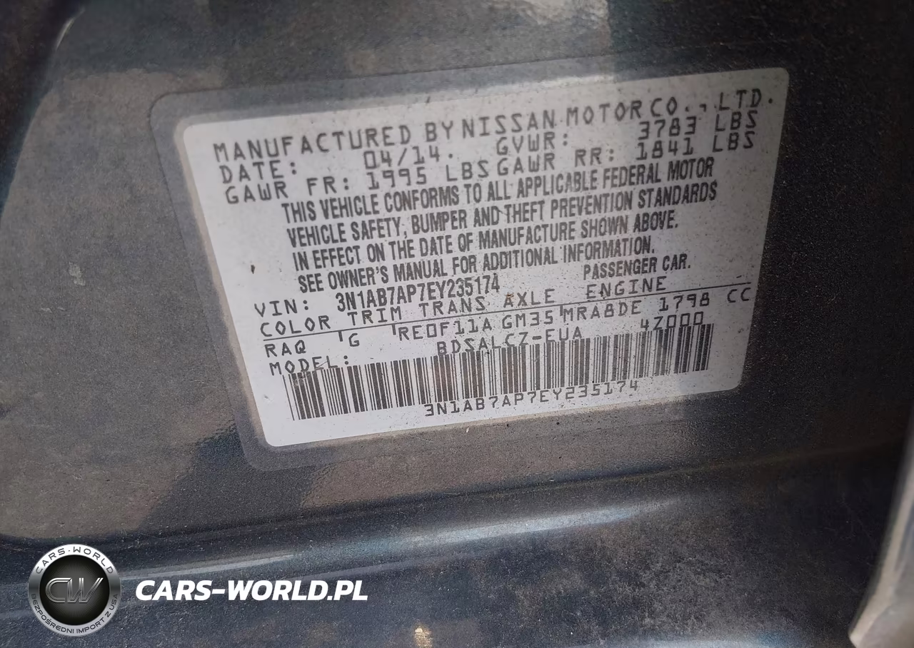 2014 Nissan Sentra S VIN:3N1AB7AP7EY235174 - 9