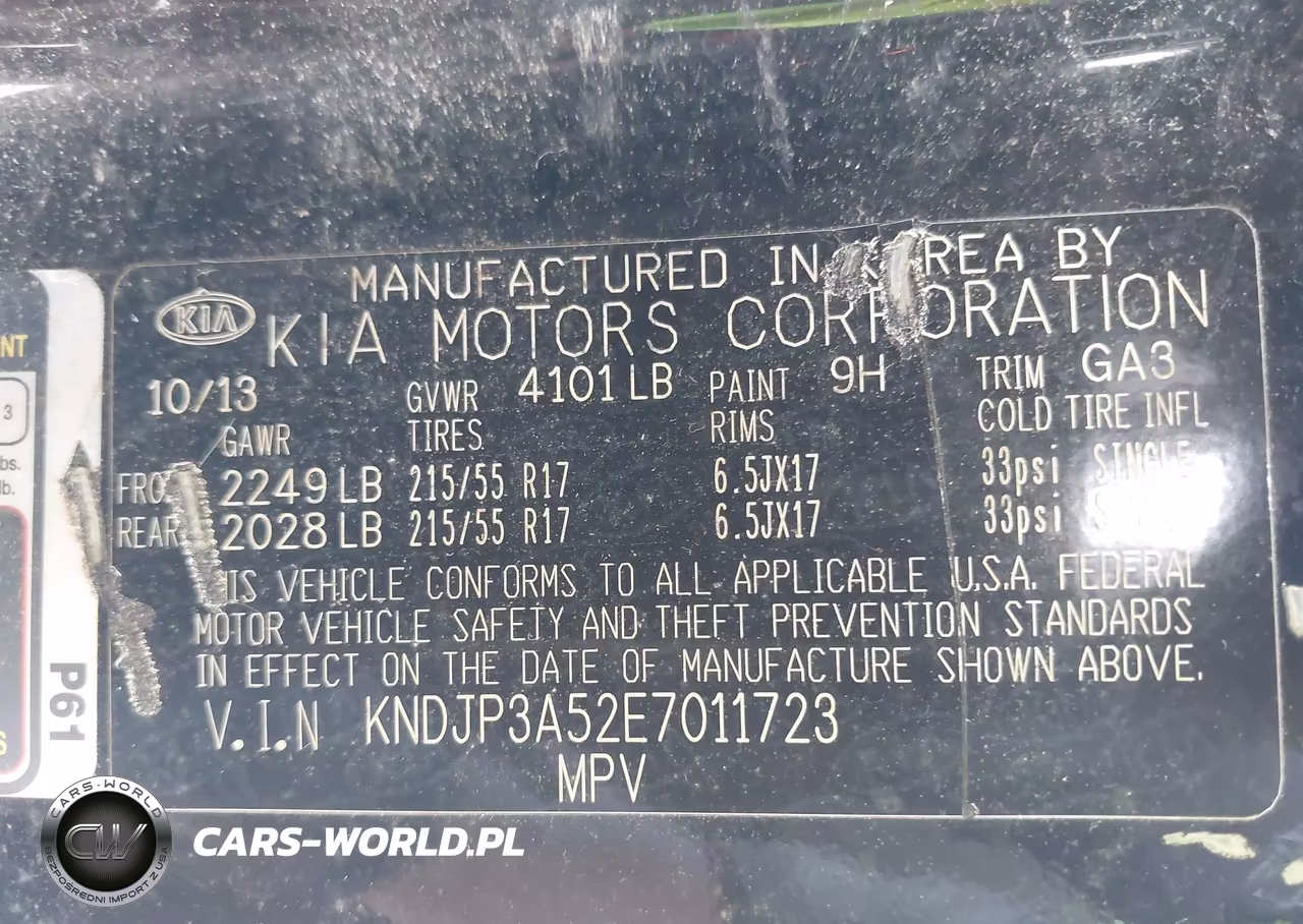 2014 Kia Soul + VIN:KNDJP3A52E7011723 - 9