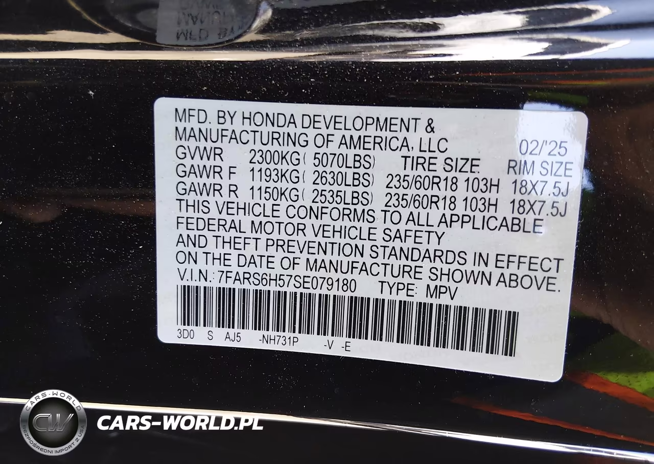 2025 Honda Cr-V Hybrid Sport VIN:7FARS6H57SE079180 - 9