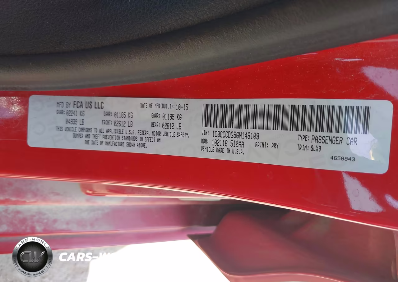 2016 Chrysler 200 S VIN:1C3CCCDG5GN148109 - 9