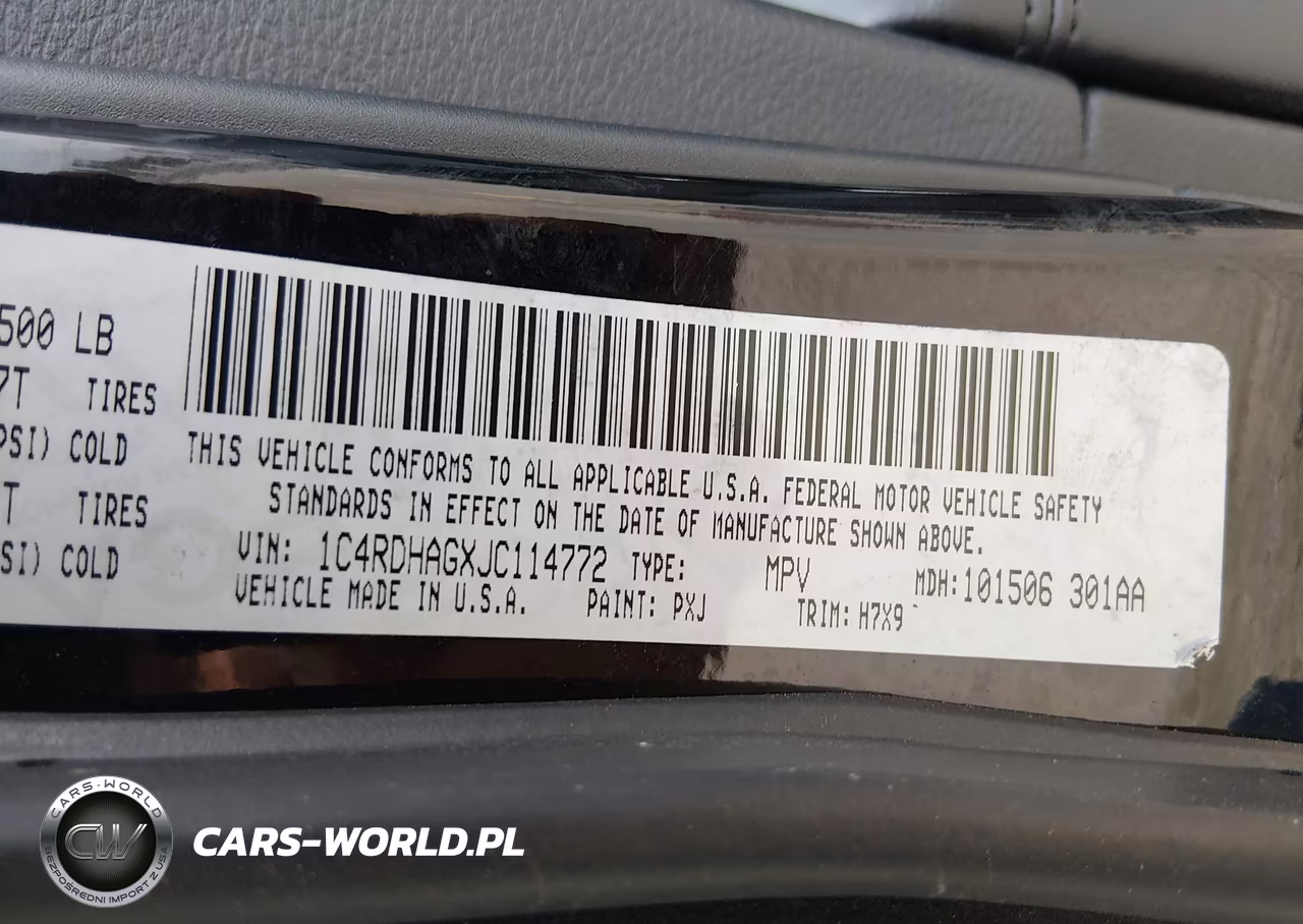 2018 Dodge Durango Sxt Rwd VIN:1C4RDHAGXJC114772 - 9