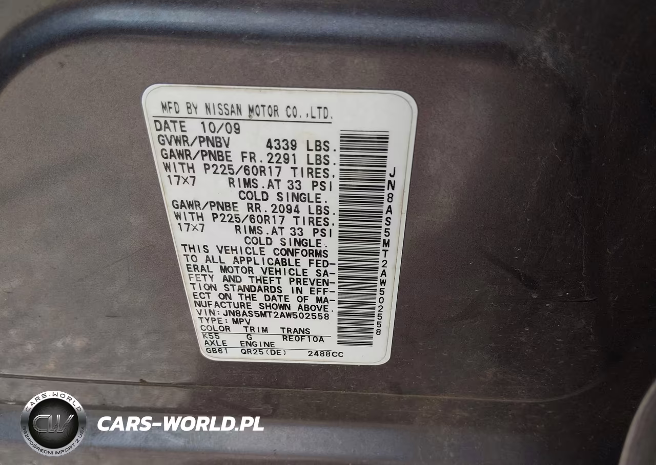 2010 Nissan Rogue Sl VIN:JN8AS5MT2AW502558 - 9