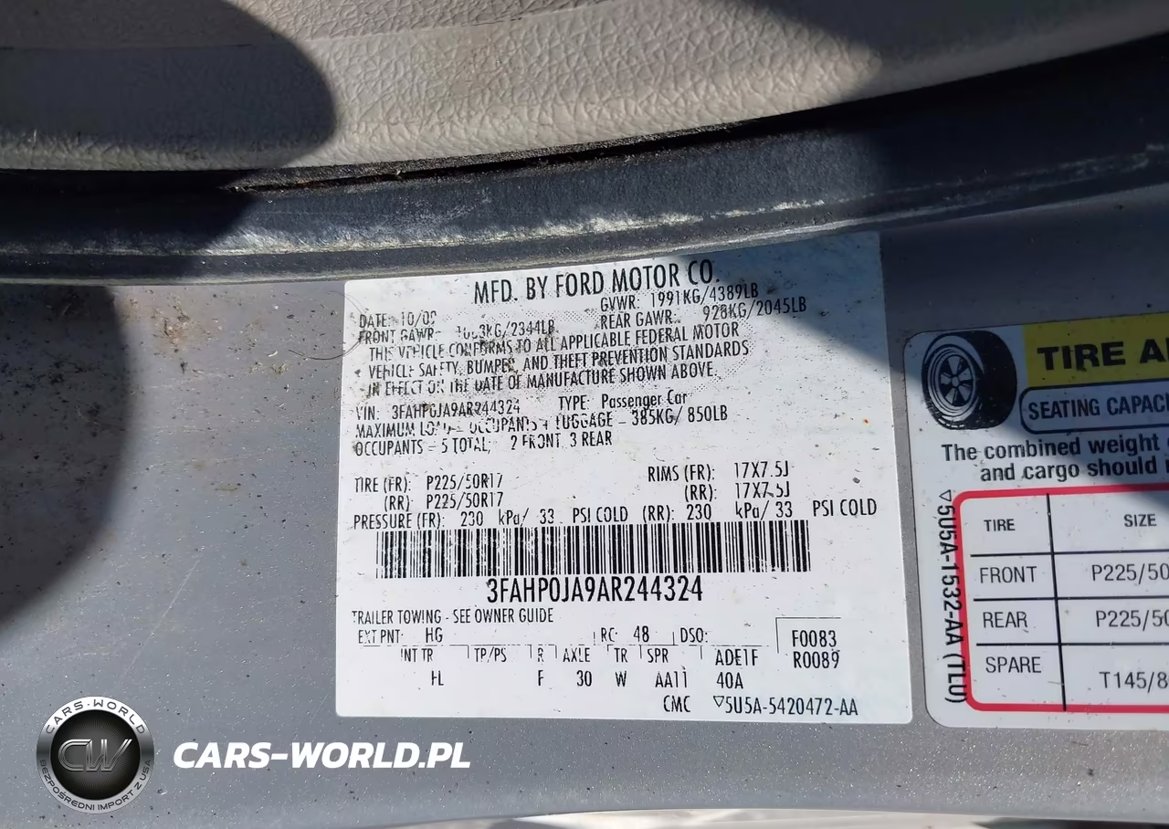 2010 Ford Fusion Sel VIN:3FAHP0JA9AR244324 - 9