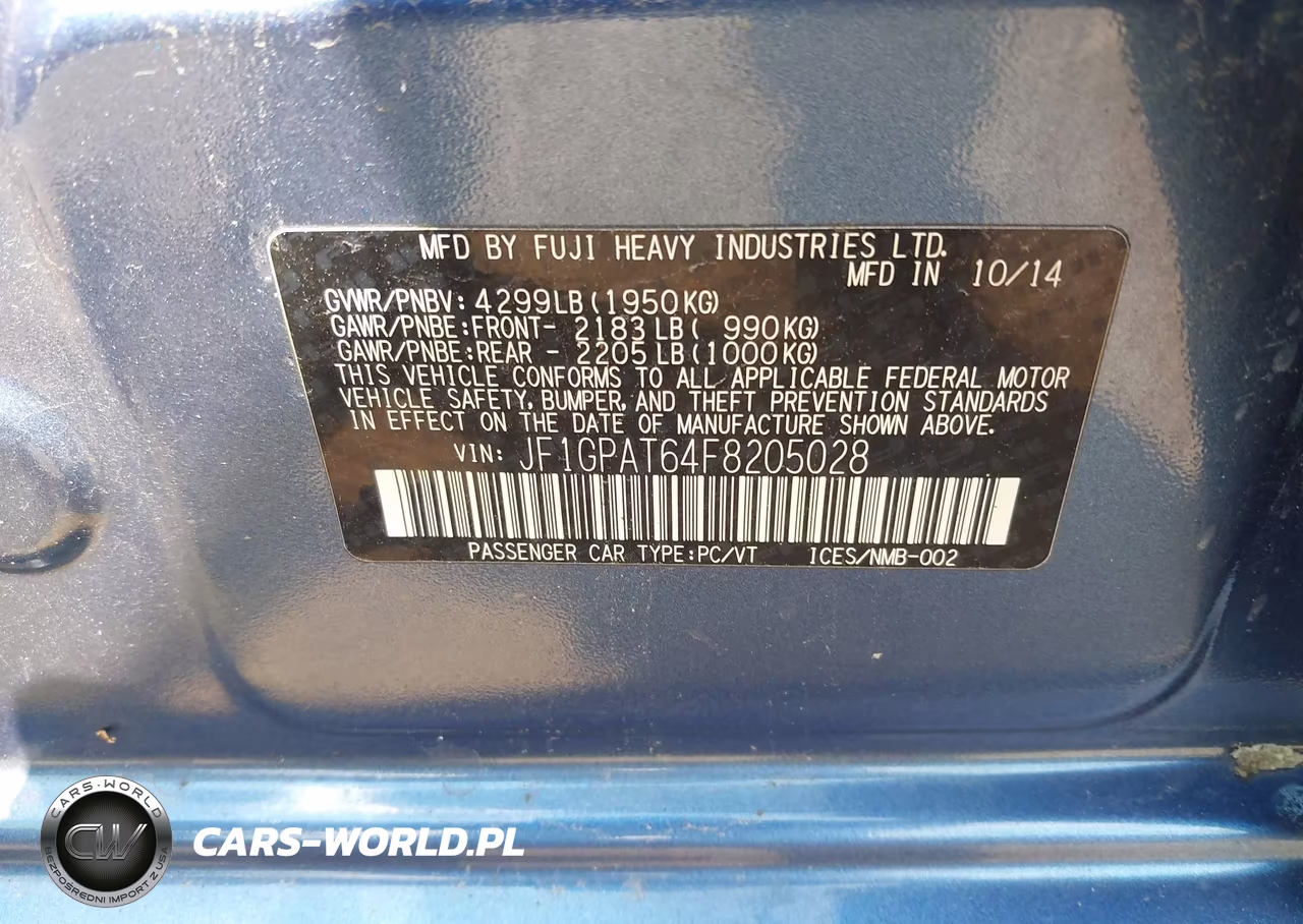 2015 Subaru Impreza 2.0I Sport Premium VIN:JF1GPAT64F8205028 - 9