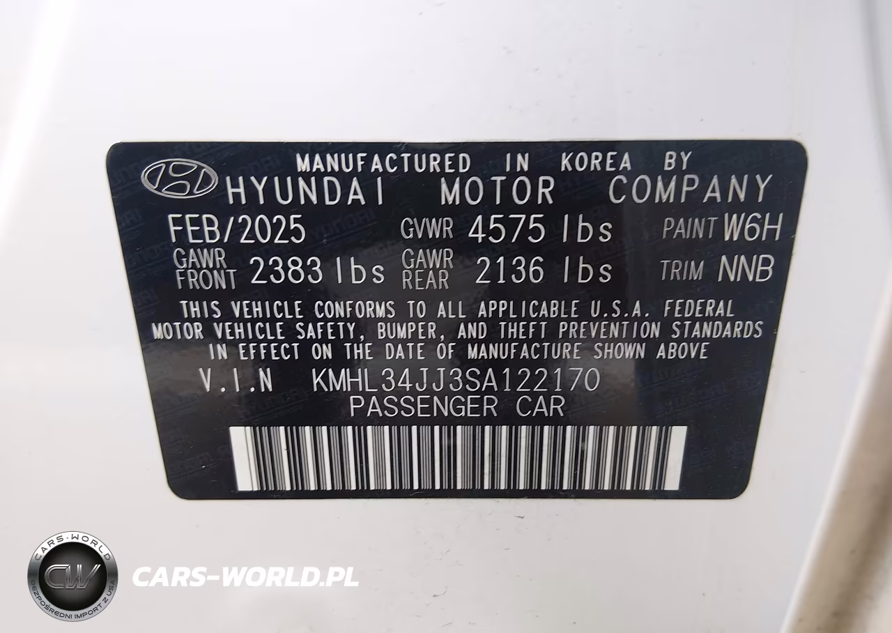 2025 Hyundai Sonata Hybrid Sel VIN:KMHL34JJ3SA122170 - 9