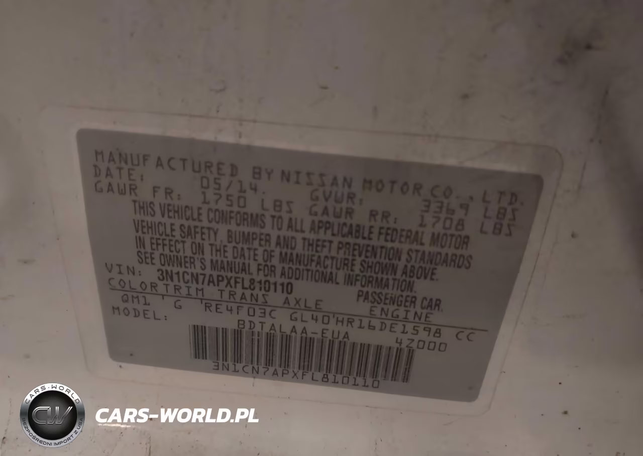 2015 Nissan Versa 1.6 S VIN:3N1CN7APXFL810110 - 9