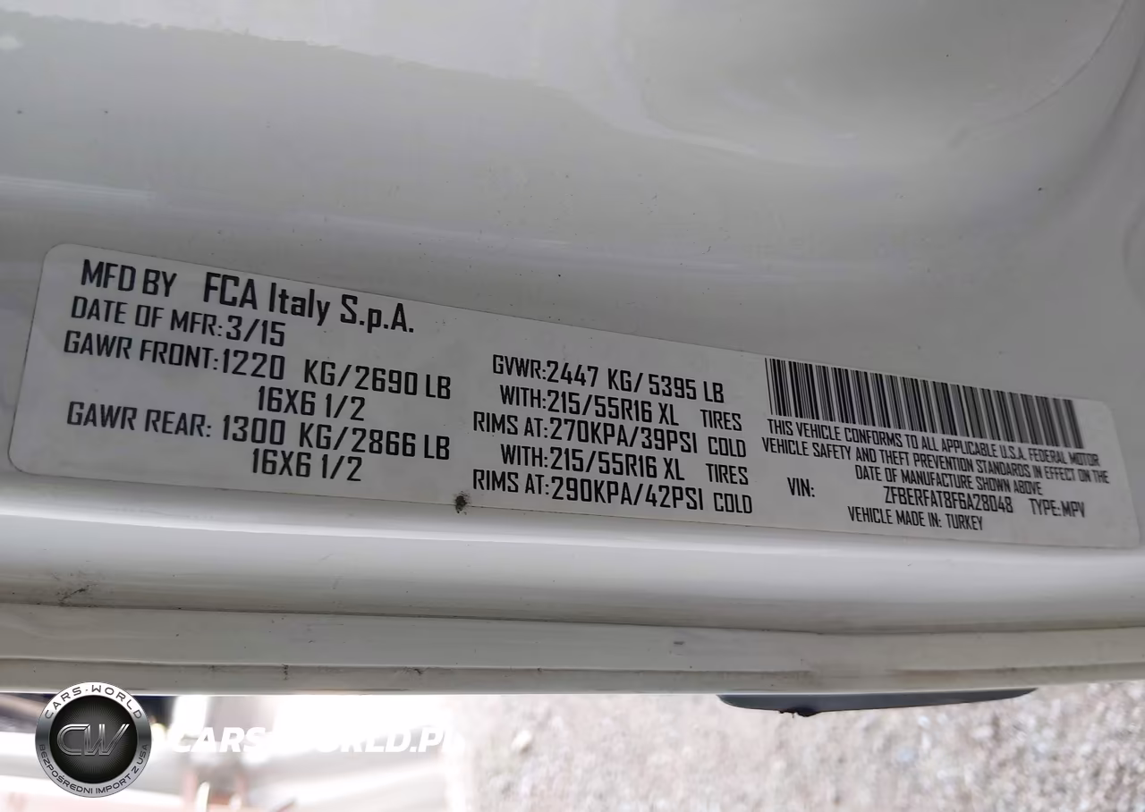 2015 Ram Promaster City Tradesman VIN:ZFBERFAT8F6A28048 - 9