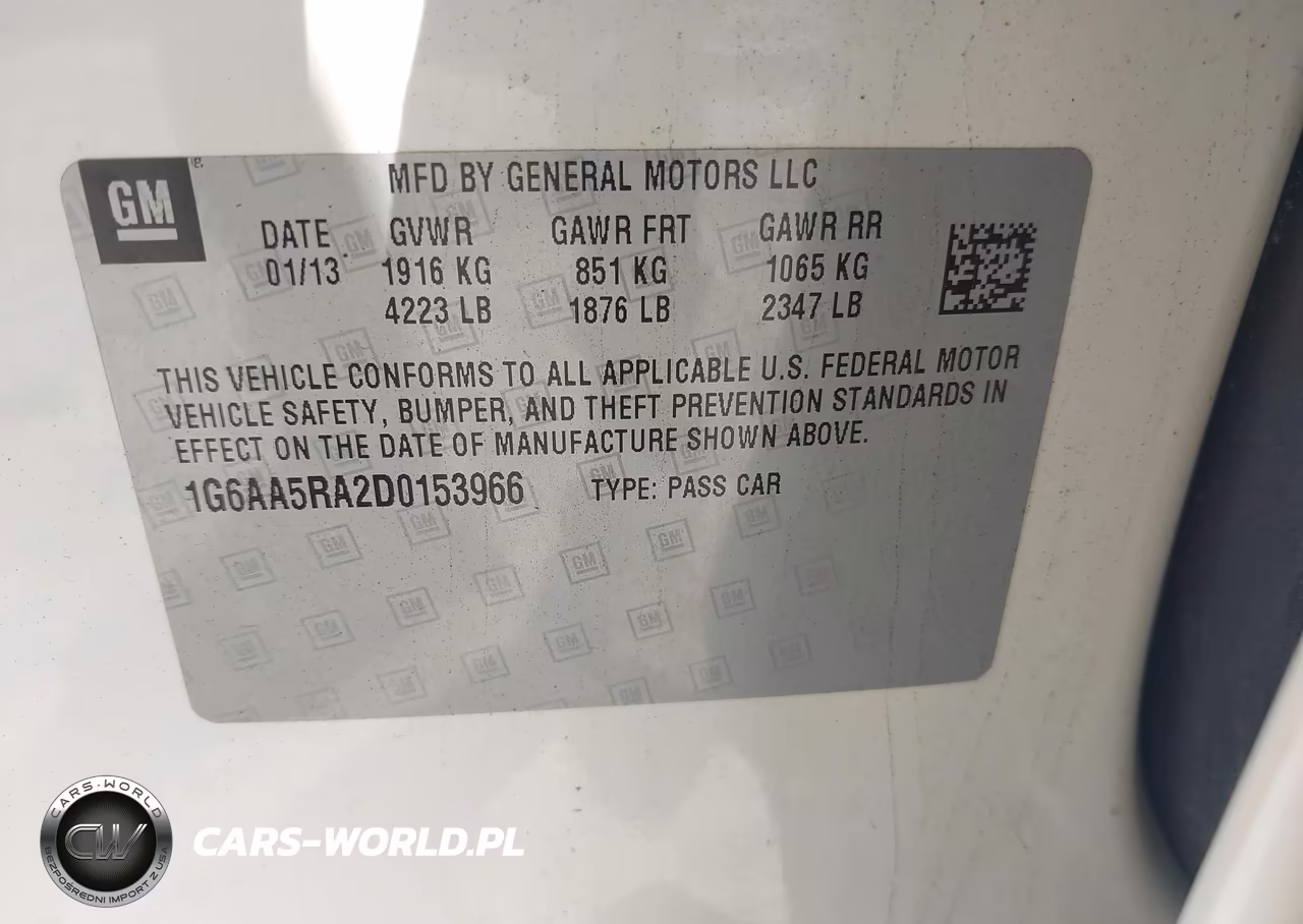 2013 Cadillac Ats Standard VIN:1G6AA5RA2D0153966 - 9