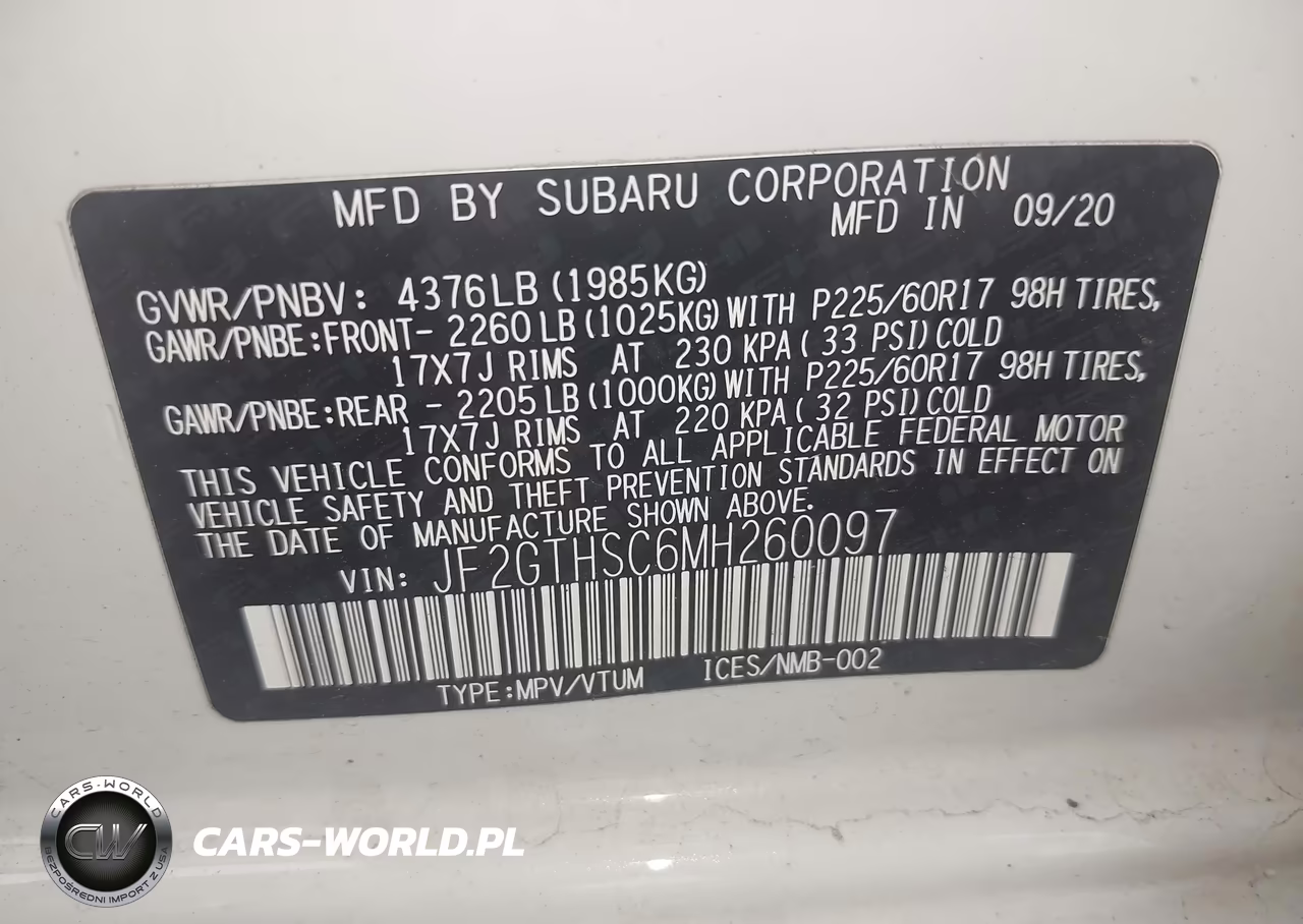 2021 Subaru Crosstrek Sport VIN:JF2GTHSC6MH260097 - 9
