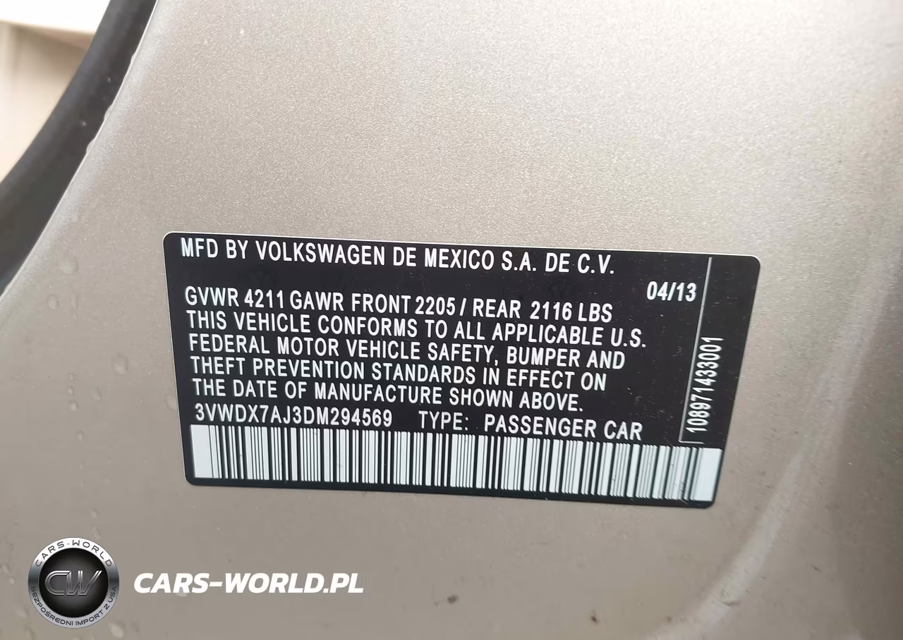 2013 Volkswagen Jetta 2.5L Se VIN:3VWDX7AJ3DM294569 - 9