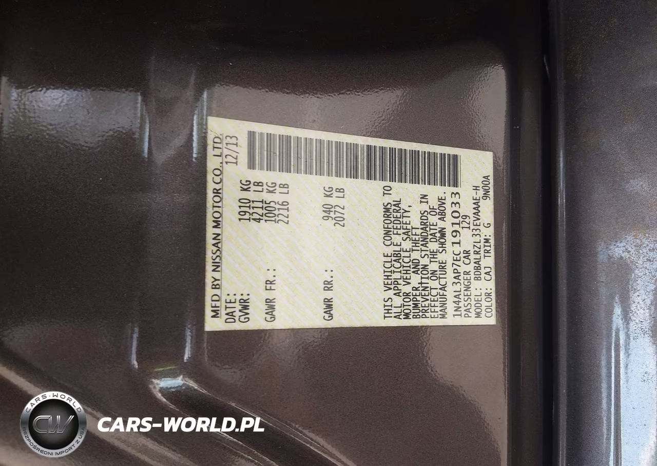 2014 Nissan Altima 2.5 S VIN:1N4AL3AP7EC191033 - 9