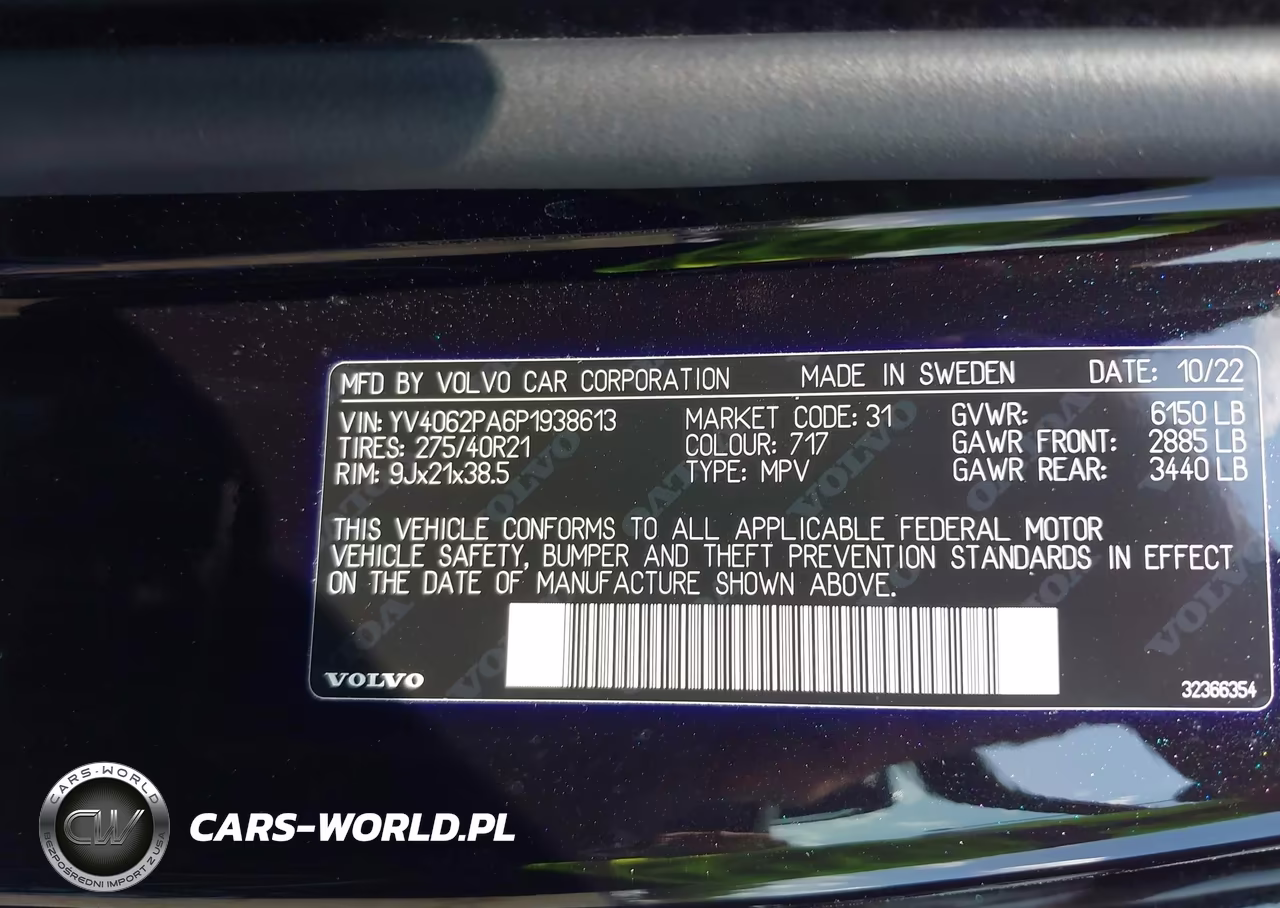 2023 Volvo Xc90 B6 Ultimate 7-Seater VIN:YV4062PA6P1938613 - 9