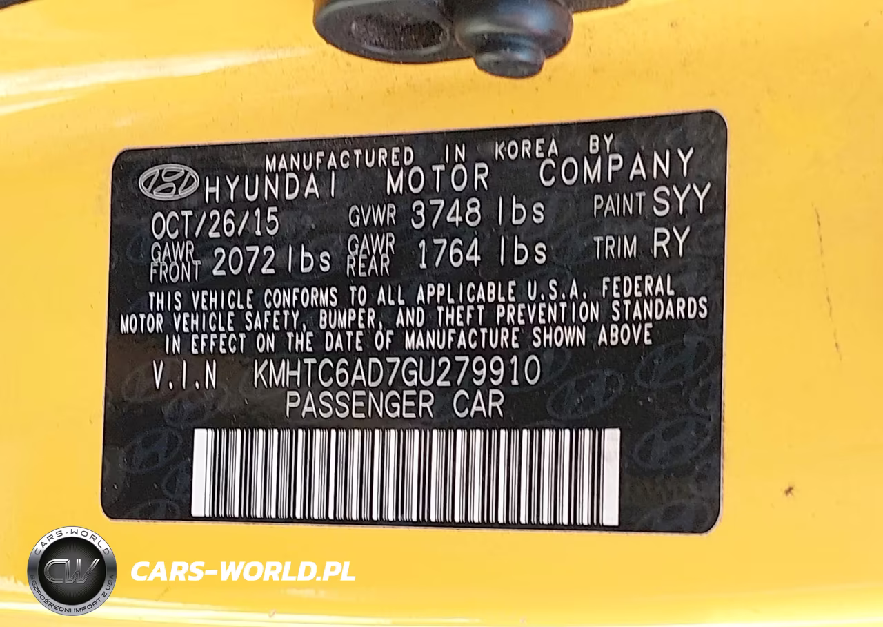 2016 Hyundai Veloster VIN:KMHTC6AD7GU279910 - 9