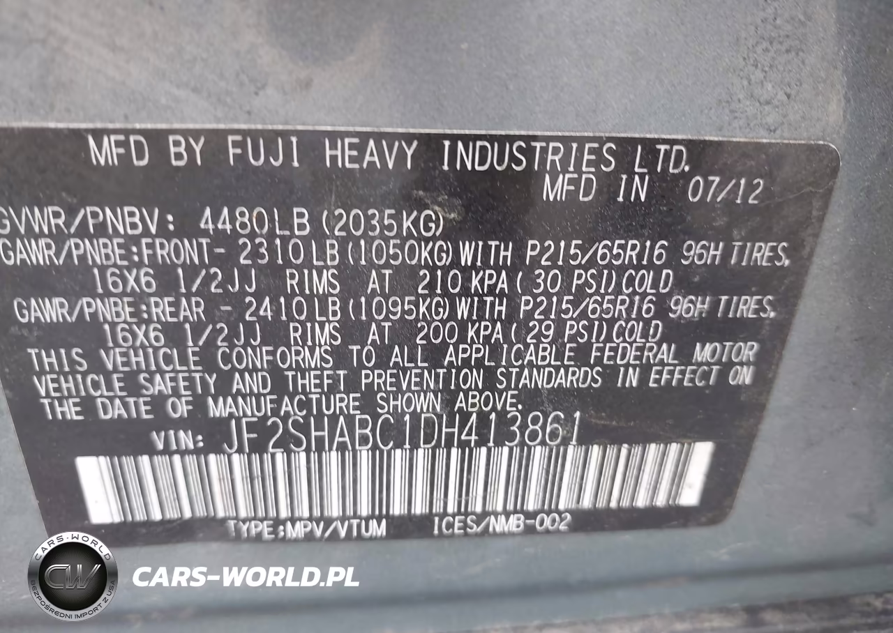 2013 Subaru Forester 2.5X VIN:JF2SHABC1DH413861 - 9