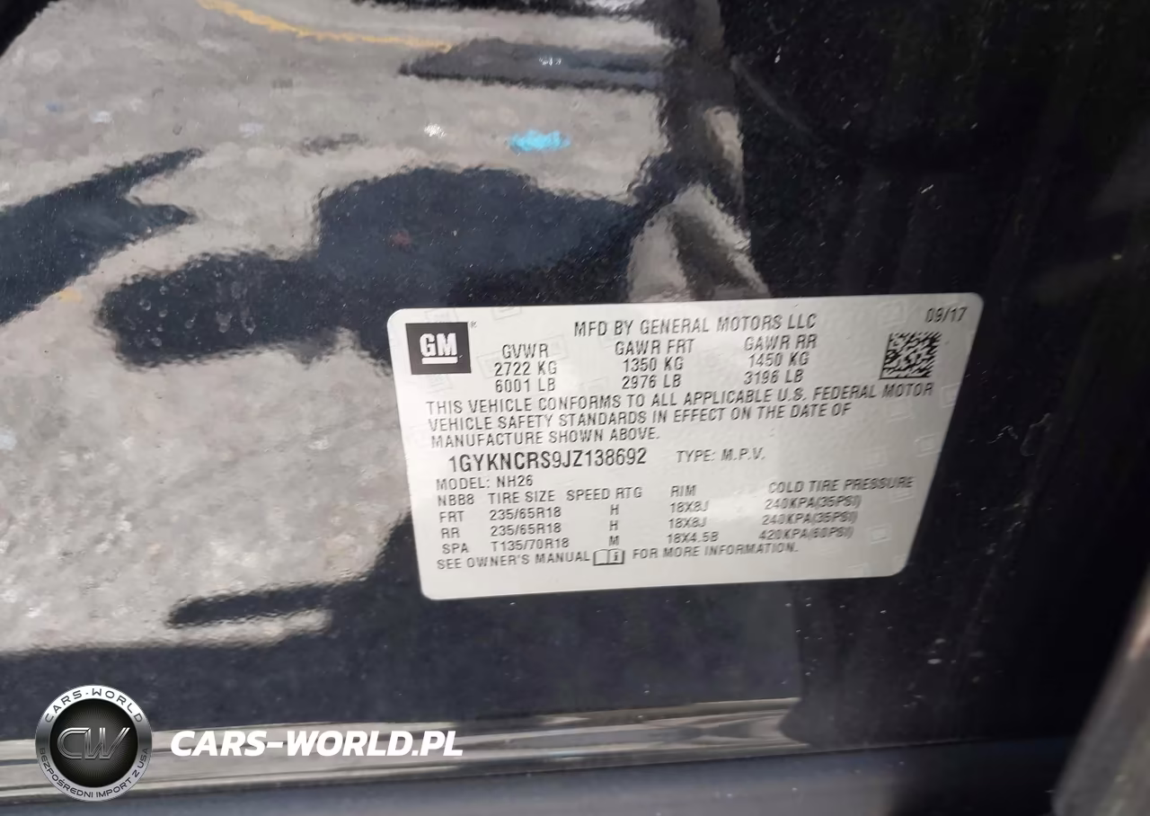 2018 Cadillac Xt5 Luxury VIN:1GYKNCRS9JZ138692 - 9