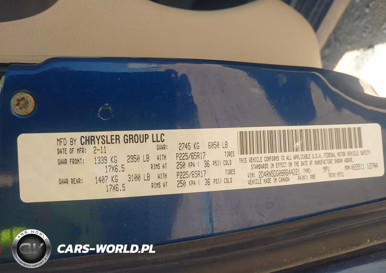 2011 Dodge Grand Caravan Crew VIN:2D4RN5DG0BR644221 - 9