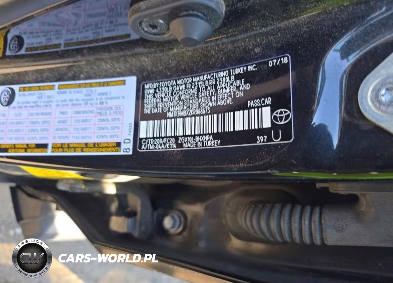 2019 Toyota C-Hr Le VIN:NMTKHMBX2KR068673 - 8