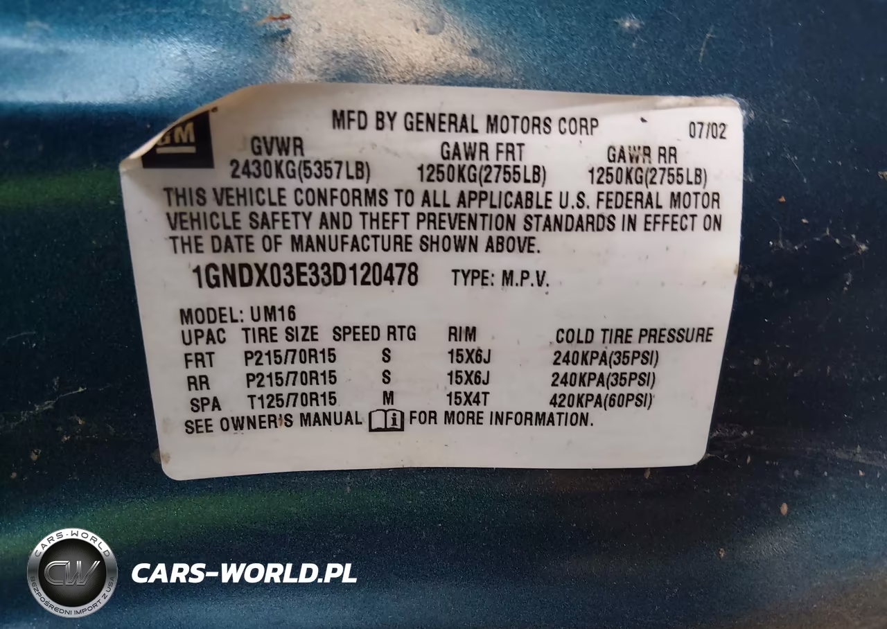 2003 Chevrolet Venture Ls 1Sc Pkg VIN:1GNDX03E33D120478 - 9