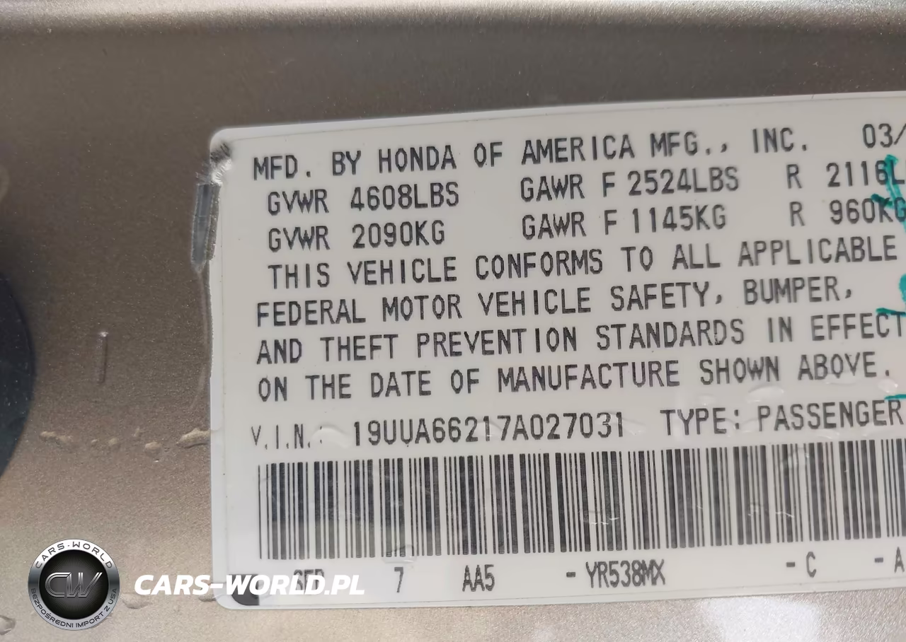2007 Acura Tl 3.2 VIN:19UUA66217A027031 - 9