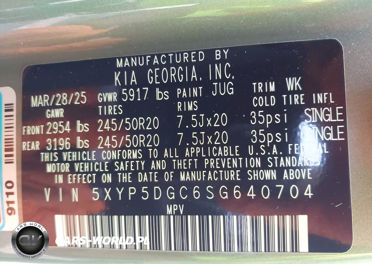 2025 Kia Telluride Sx X-Line VIN:5XYP5DGC6SG640704 - 9