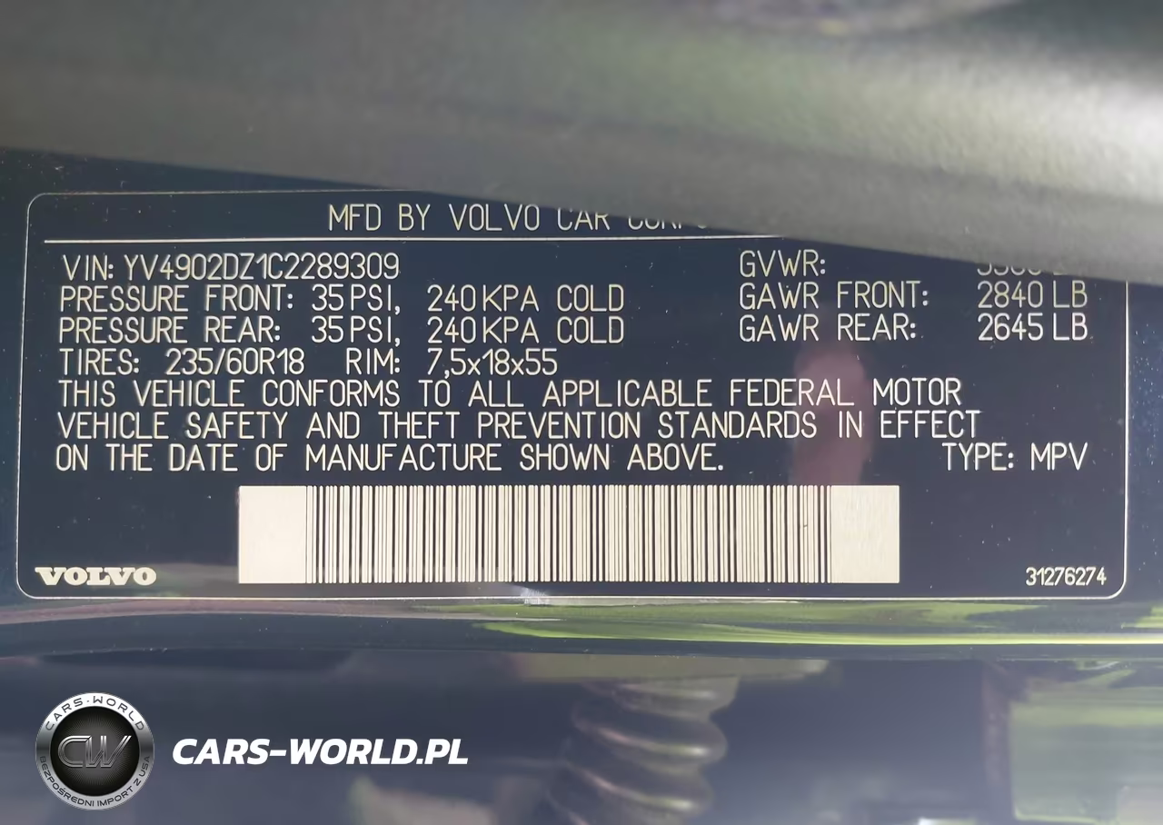 2012 Volvo Xc60 T6 Platinum VIN:YV4902DZ1C2289309 - 9