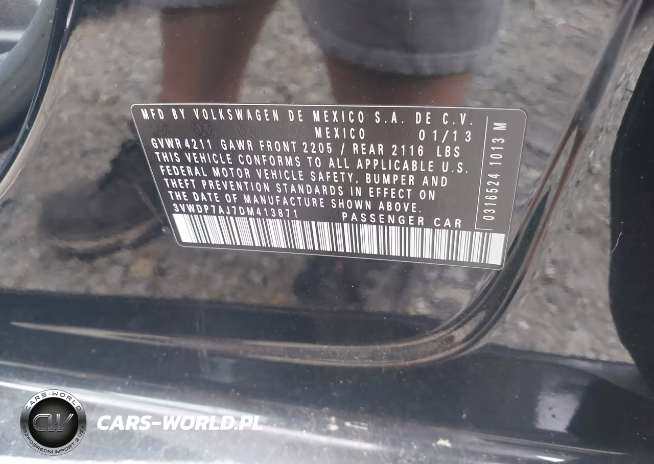 2013 Volkswagen Jetta 2.5L Se VIN:3VWDP7AJ7DM413871 - 9