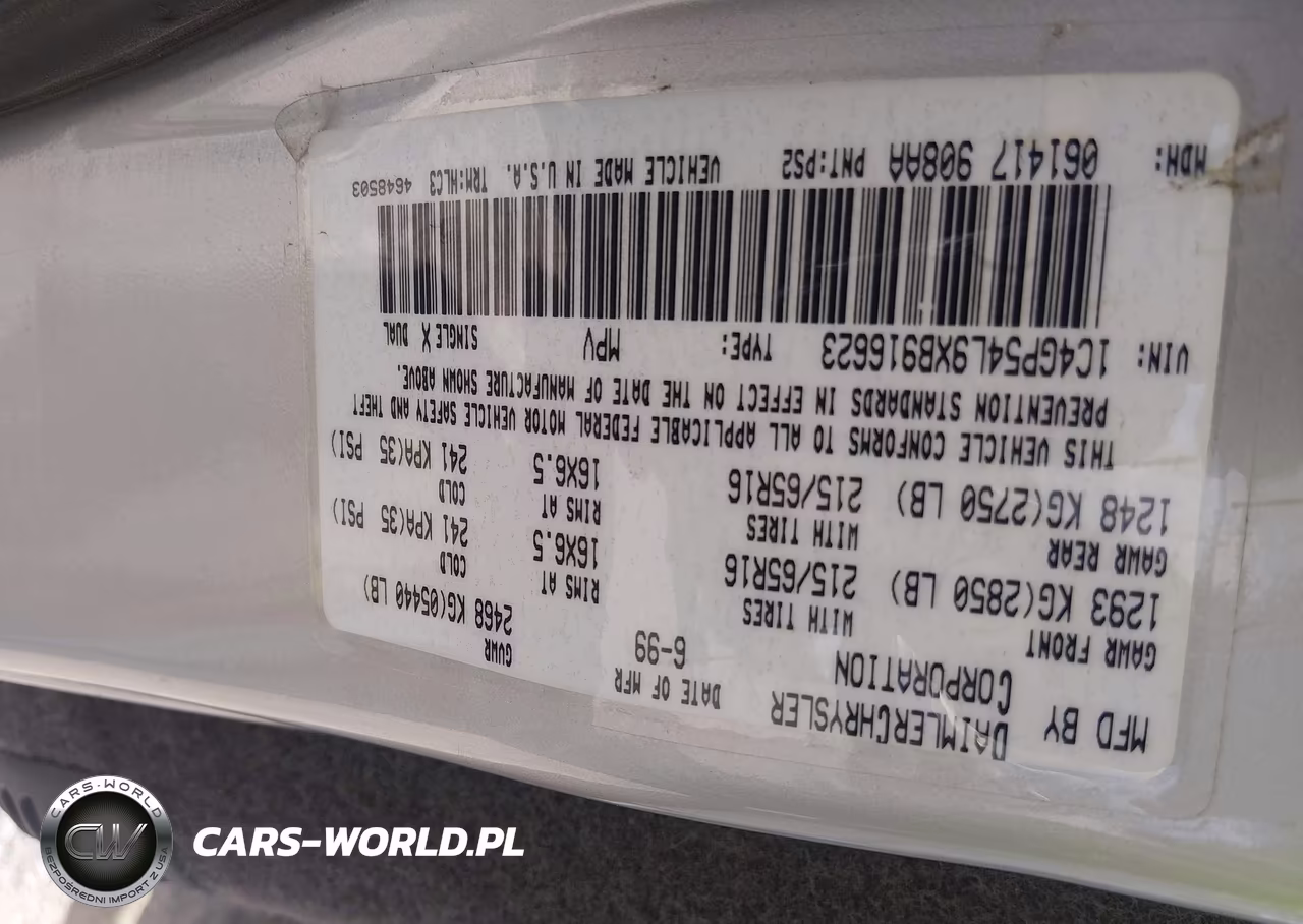 1999 Chrysler Town & Country Lx VIN:1C4GP54L9XB916623 - 9