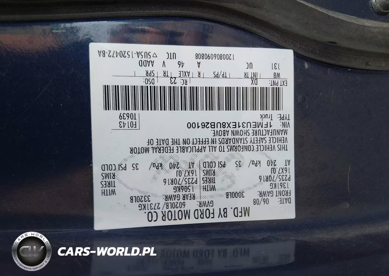 2008 Ford Explorer Sport Trac Xlt VIN:1FMEU31EX8UB26100 - 9