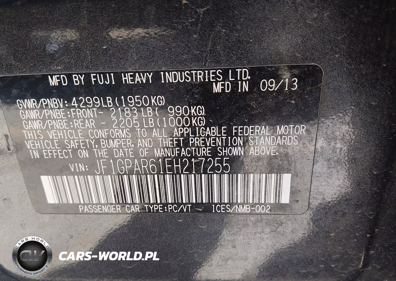 2014 Subaru Impreza 2.0I Sport Limited VIN:JF1GPAR61EH217255 - 9