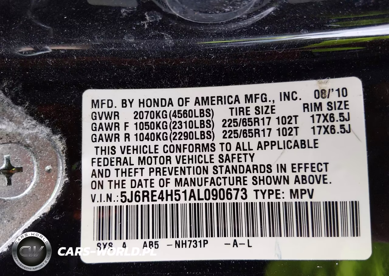 2010 Honda Cr-V Ex VIN:5J6RE4H51AL090673 - 9