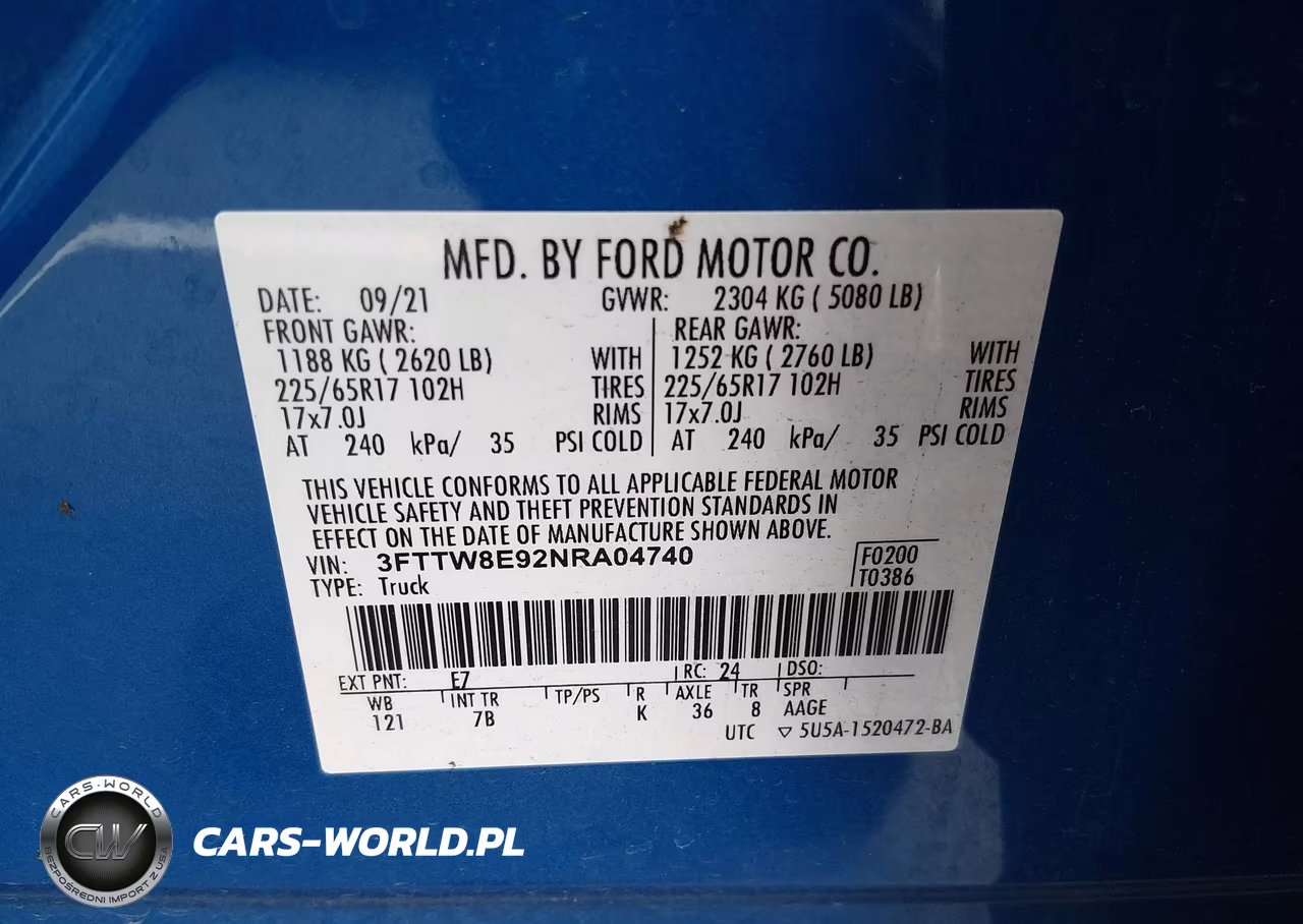 2022 Ford Maverick Xlt VIN:3FTTW8E92NRA04740 - 9