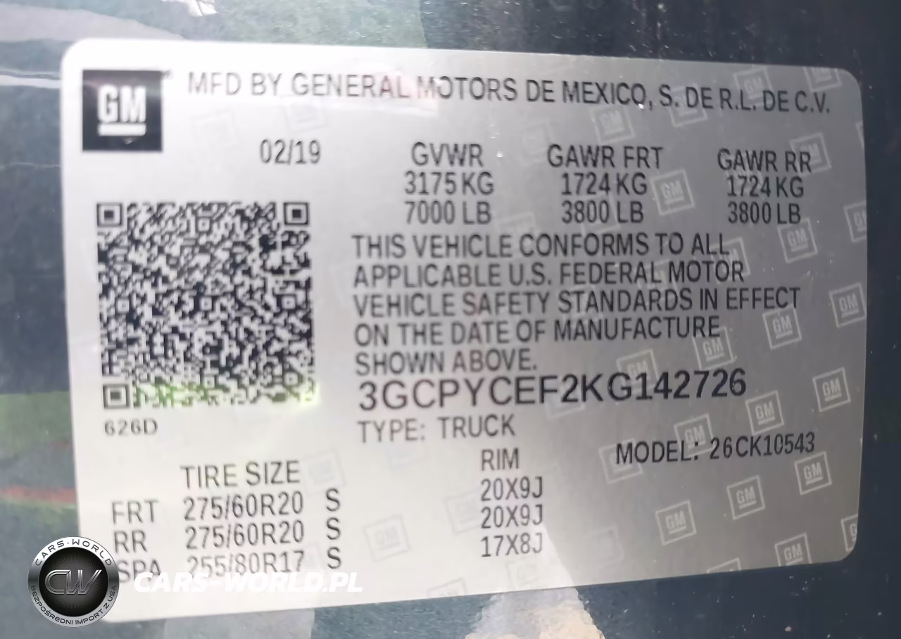 2019 Chevrolet Silverado 1500 Custom Trail Boss VIN:3GCPYCEF2KG142726 - 9
