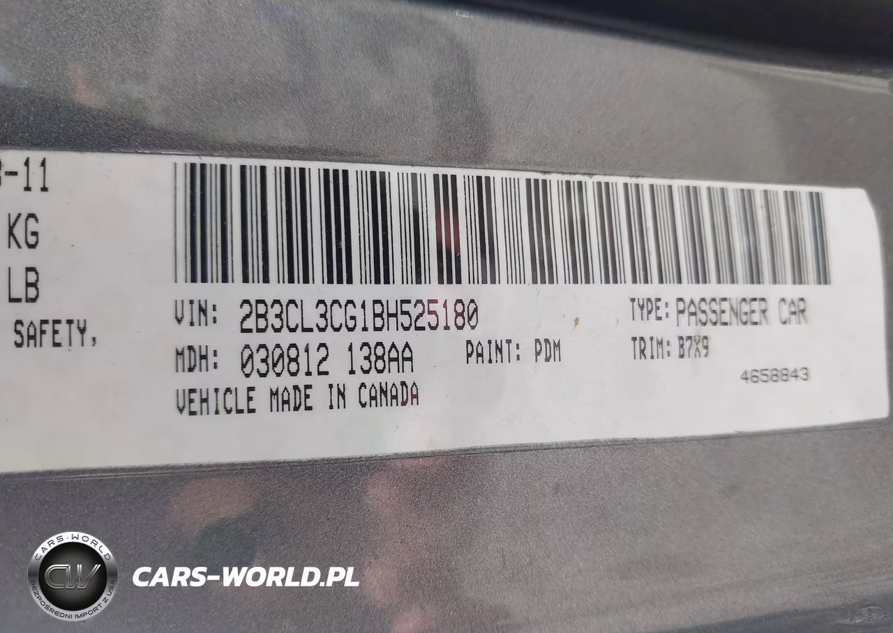 2011 Dodge Charger VIN:2B3CL3CG1BH525180 - 9