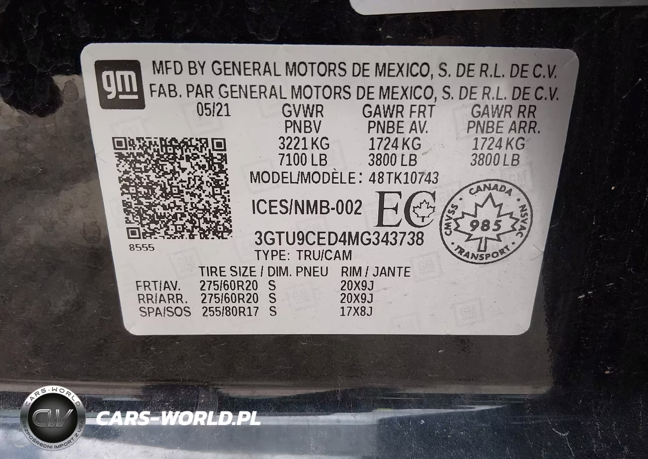 2021 GMC Sierra 1500 Elevation VIN:3GTU9CED4MG343738 - 9