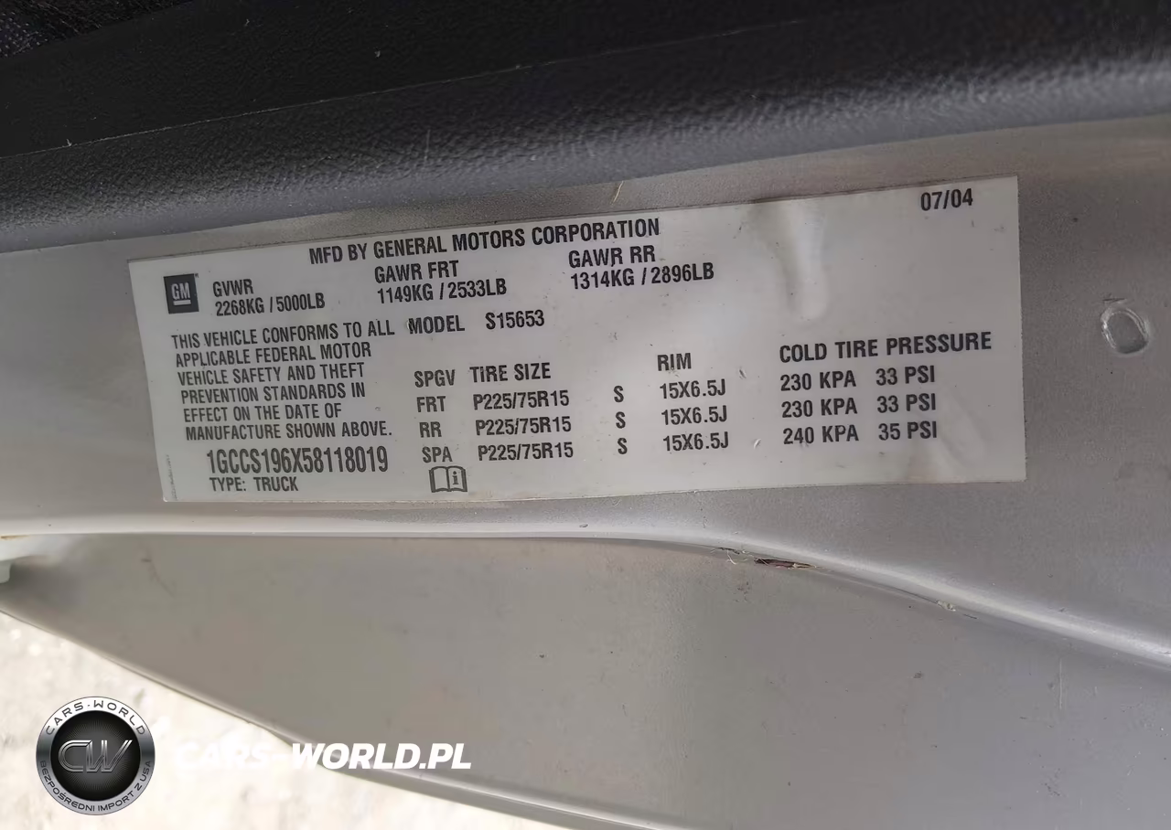 2005 Chevrolet Colorado Ls VIN:1GCCS196X58118019 - 9
