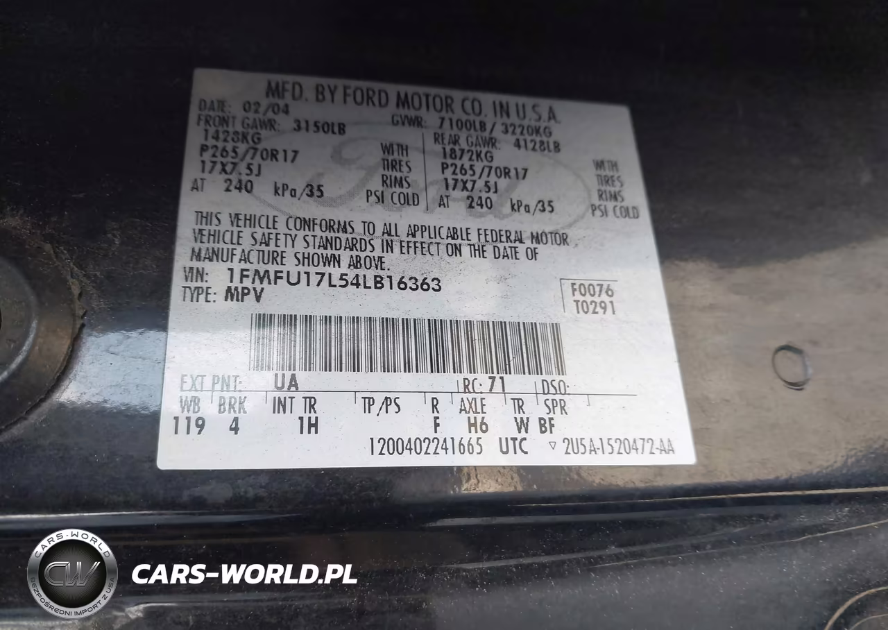 2004 Ford Expedition Eddie Bauer VIN:1FMFU17L54LB16363 - 9