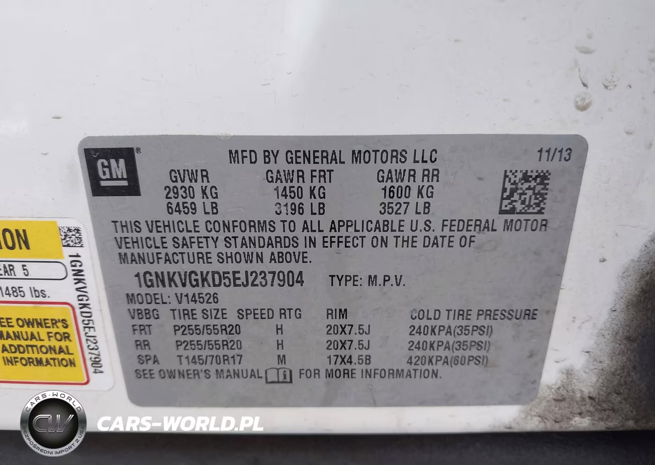 2014 Chevrolet Traverse 1Lt VIN:1GNKVGKD5EJ237904 - 9