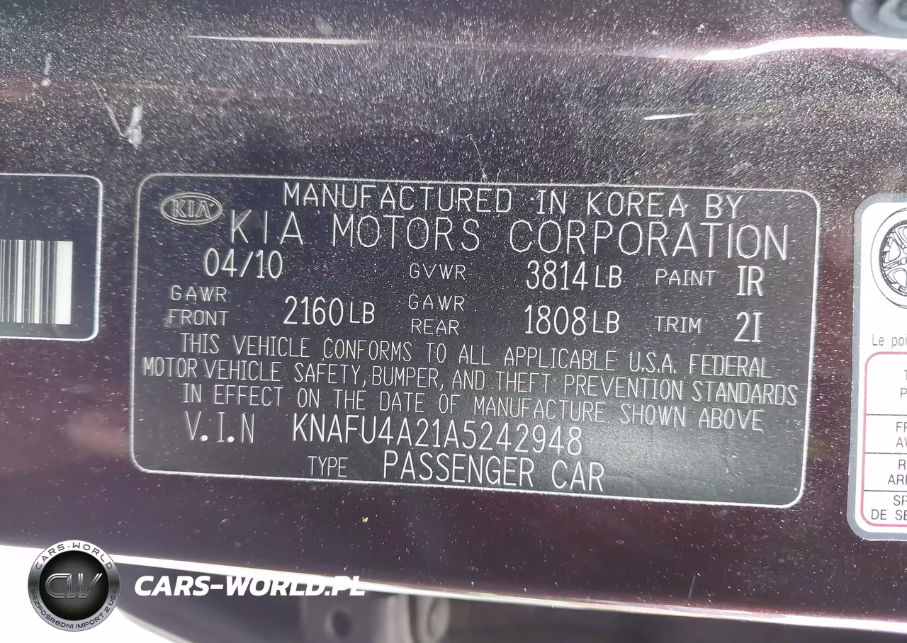 2010 Kia Forte Ex VIN:KNAFU4A21A5242948 - 9