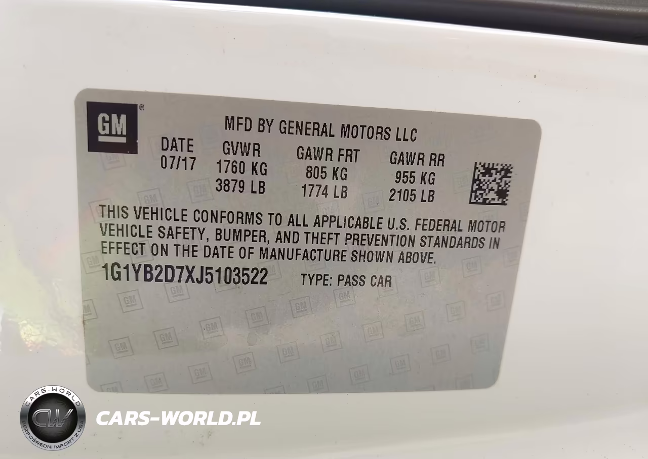 2018 Chevrolet Corvette Stingray VIN:1G1YB2D7XJ5103522 - 9