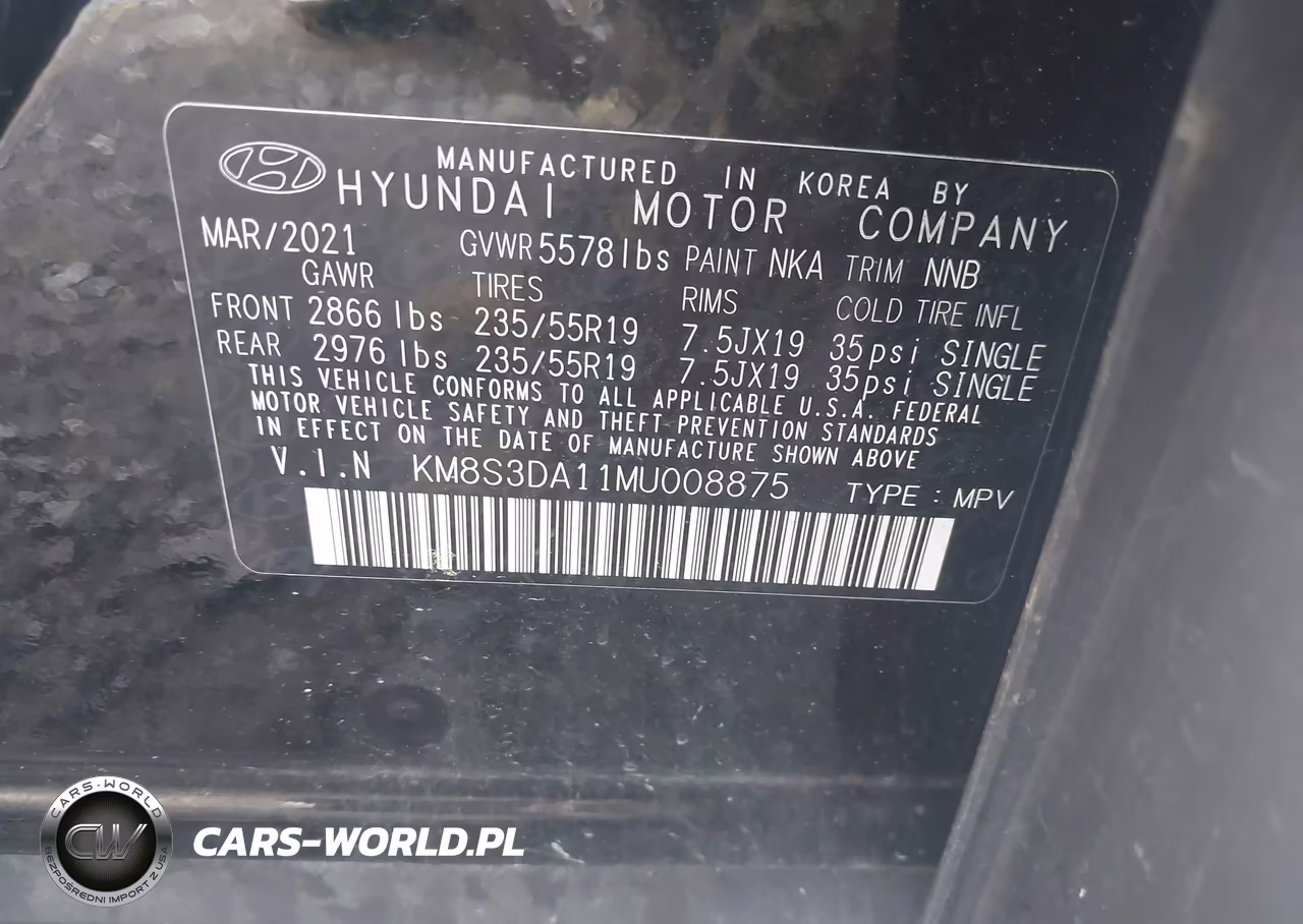 2021 Hyundai Santa Fe Hybrid Sel Premium VIN:KM8S3DA11MU008875 - 9