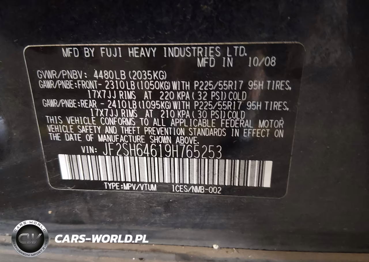 2009 Subaru Forester 2.5X Limited VIN:JF2SH64619H765253 - 9