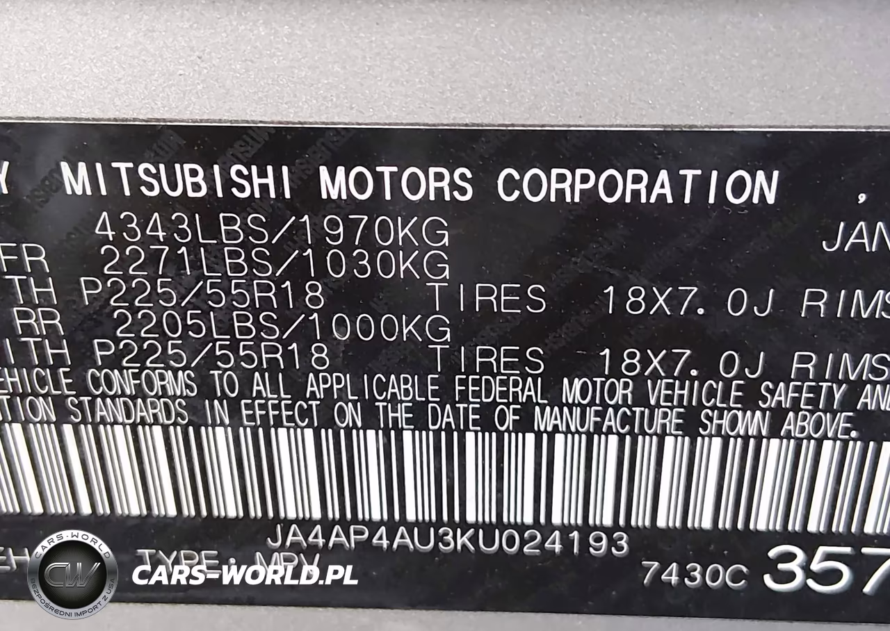 2019 Mitsubishi Outlander Sport 2.0 Se VIN:JA4AP4AU3KU024193 - 9