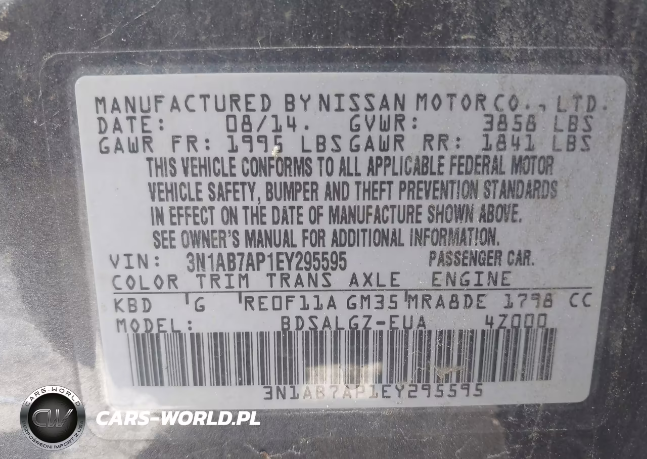 2014 Nissan Sentra Sl VIN:3N1AB7AP1EY295595 - 9
