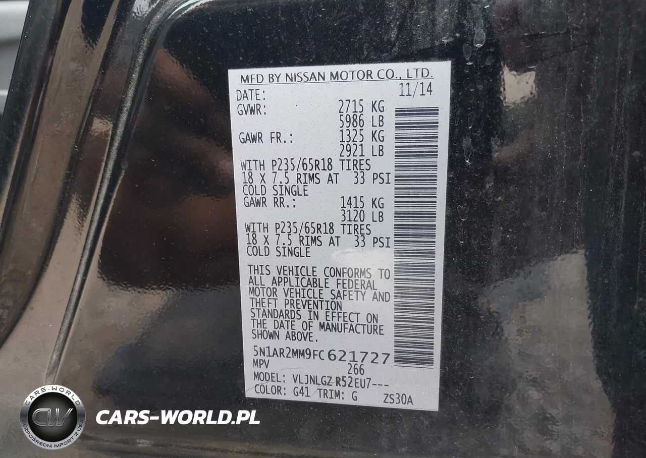 2015 Nissan Pathfinder Sl VIN:5N1AR2MM9FC621727 - 9
