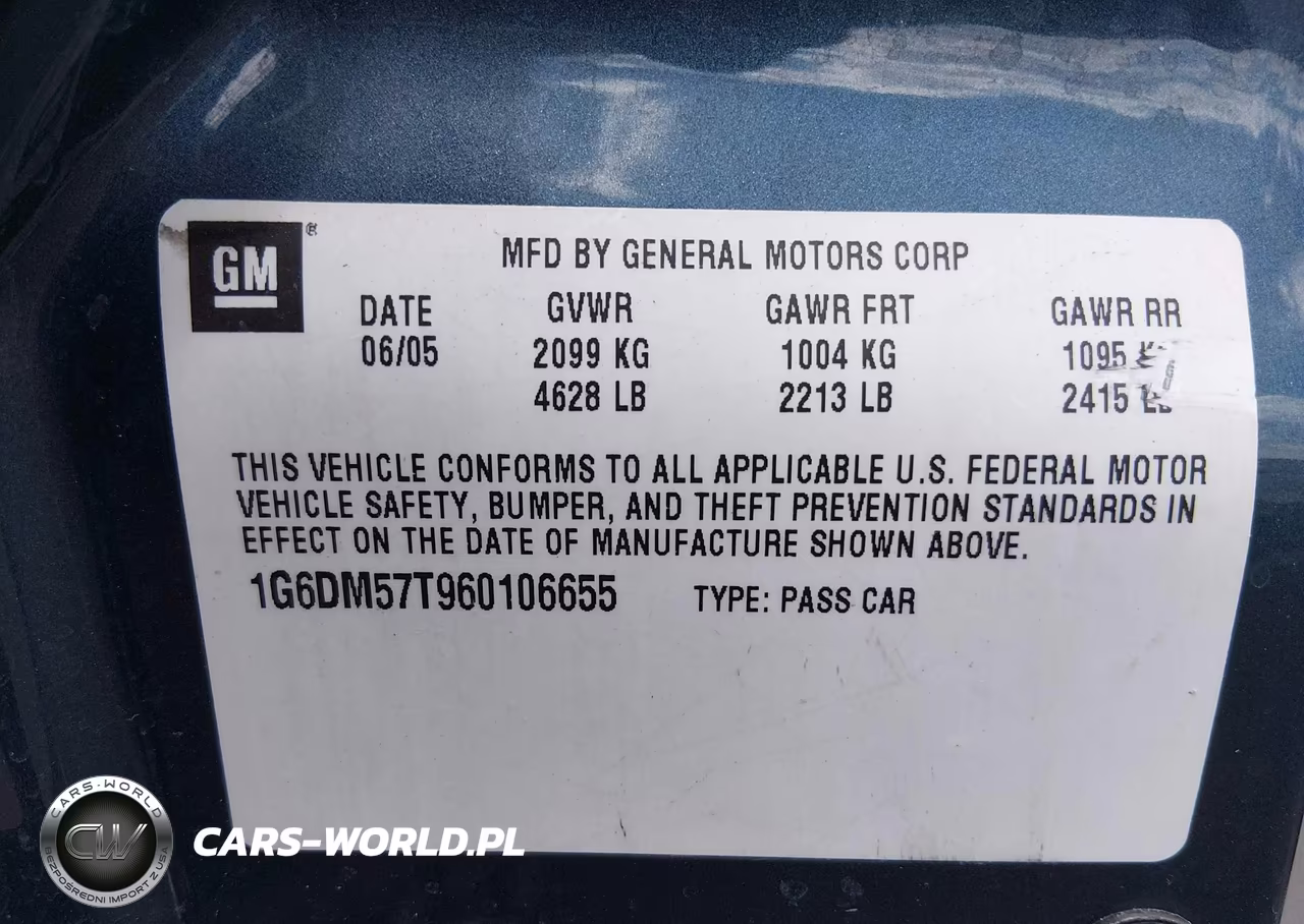 2006 Cadillac Cts Base W-1Sa VIN:1G6DM57T960106655 - 9